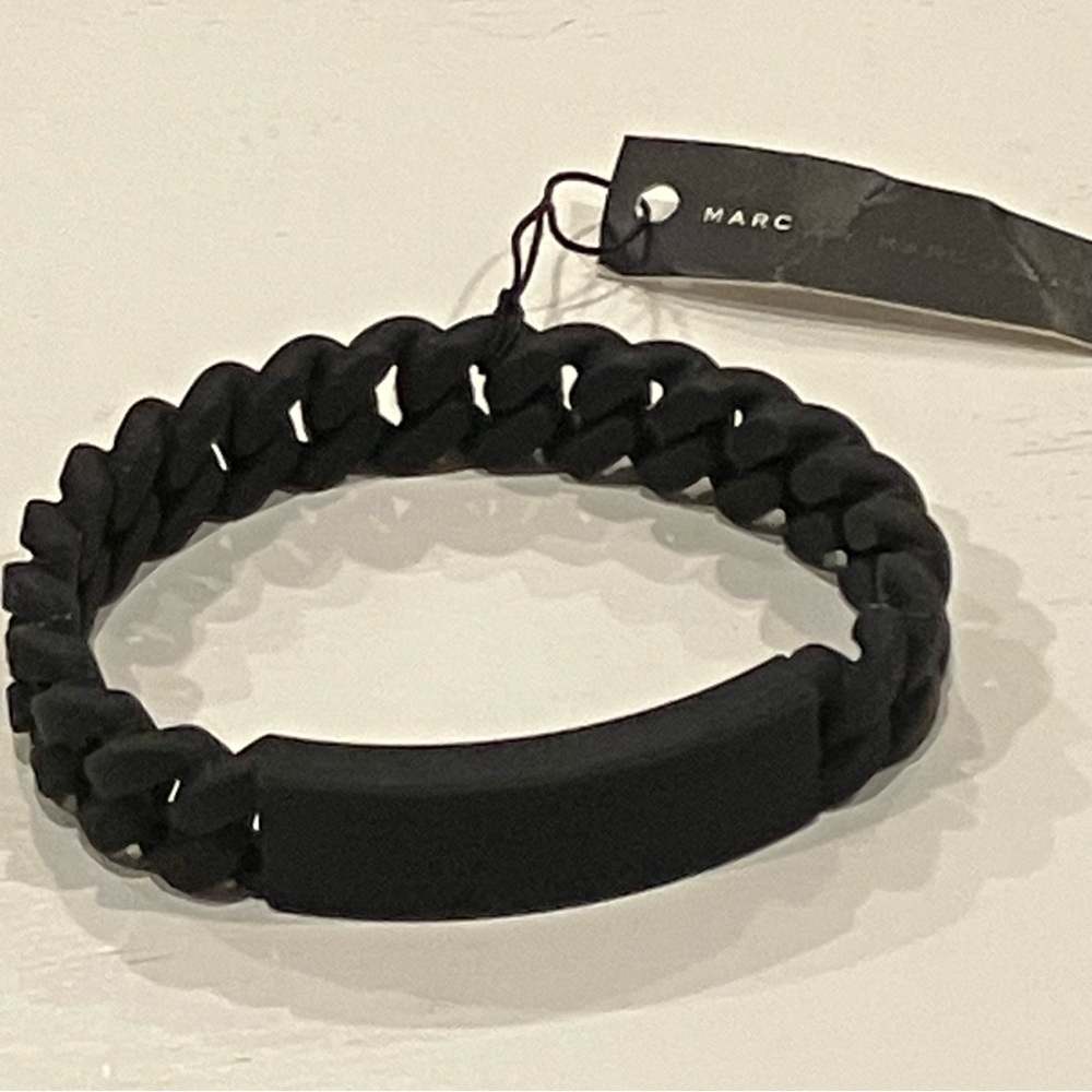 Marc by Marc Jacobs | Black Chain Link Silicone Stretch Bracelet